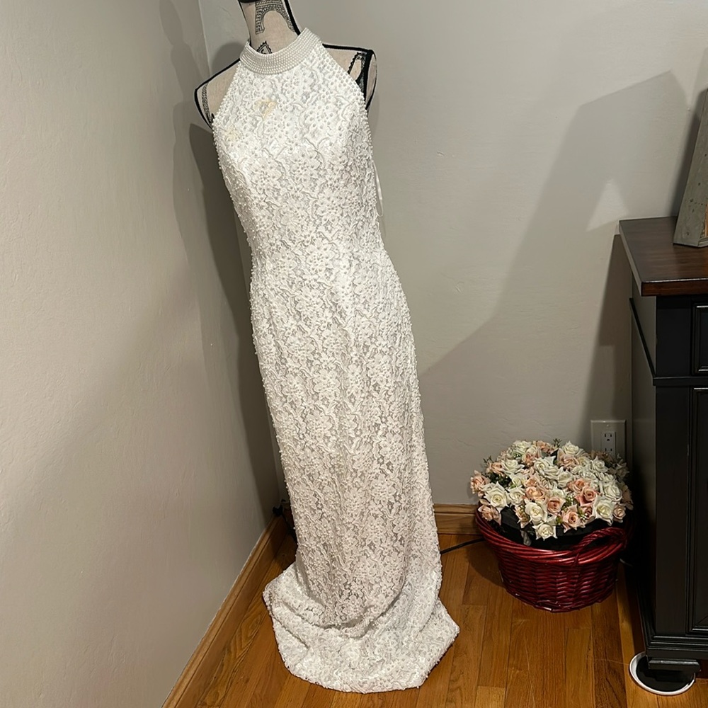 St. Tropez white pedal wedding dress size 14